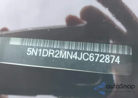 2018 Nissan Pathfinder Sl из США, поврежденный, VIN 5N1DR2MN4JC672874